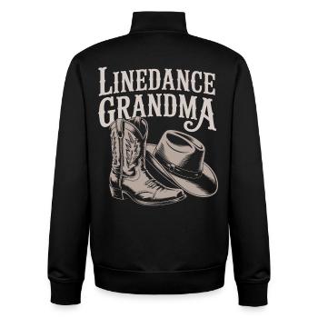 Linedance Oma Boots Hut - Unisex Organic Zip Sweatshirt von Stanley/Stella - Schwarz - Hinten - AI Model Male 185 light (185cm)
