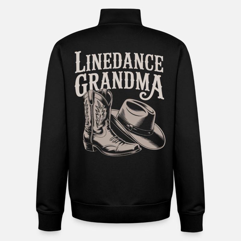 Linedance Oma Boots Hut - Unisex Organic Zip Sweatshirt von Stanley/Stella - Schwarz