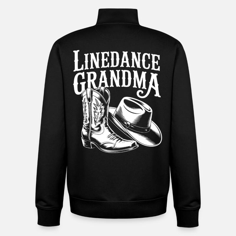 Bottes de grand-mère LineDance - Sweat zippé unisexe en coton bio Stanley/Stella - noir