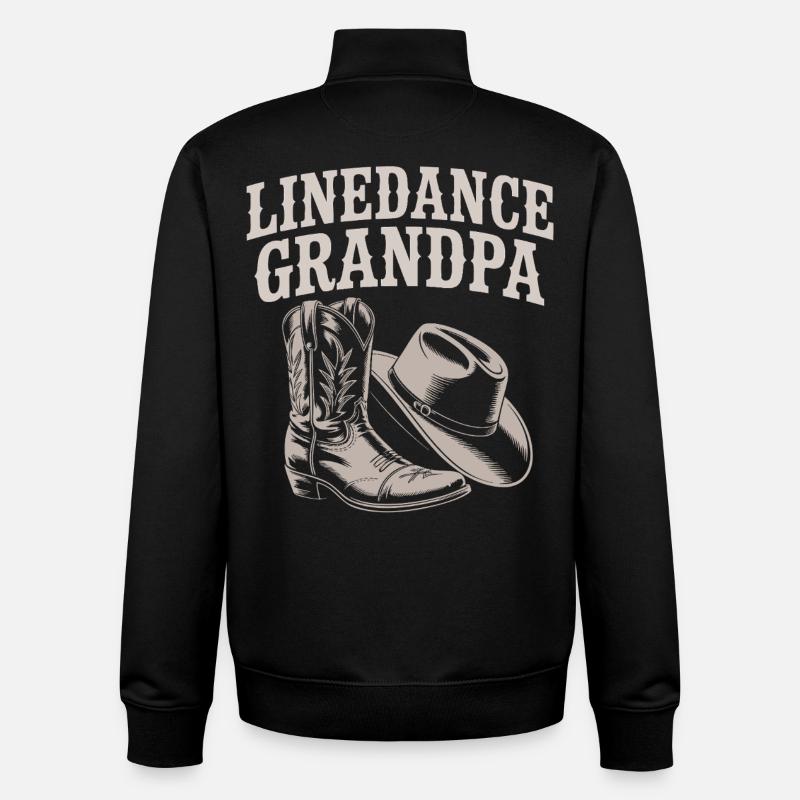 Bottes occidentales LineDance Grandpa - Sweat zippé unisexe en coton bio Stanley/Stella - noir