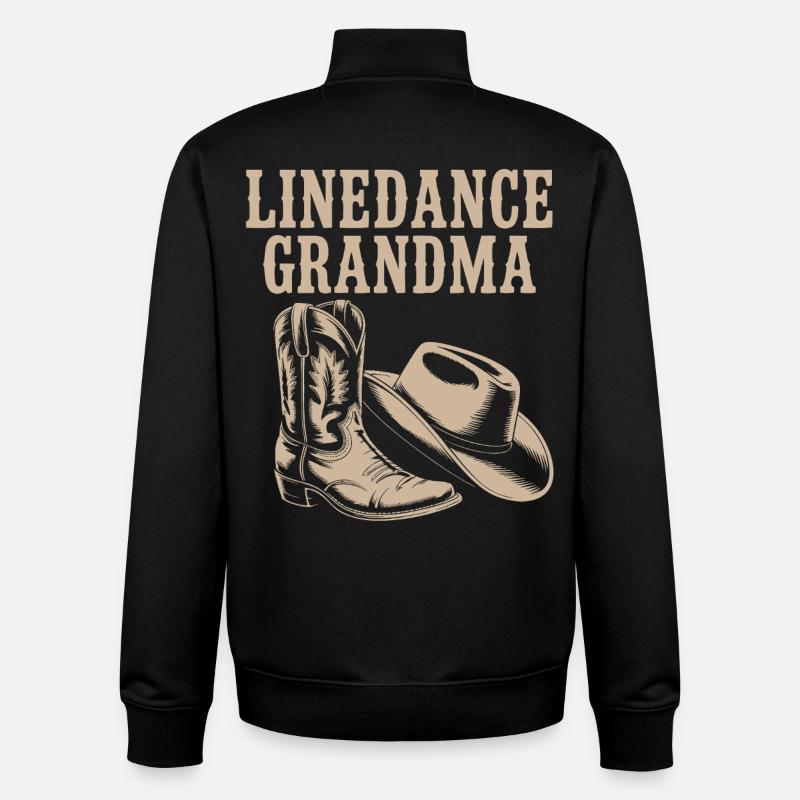 Line Dance Granny Boots Hat - Unisex Organic Zip Sweatshirt by Stanley/Stella - black