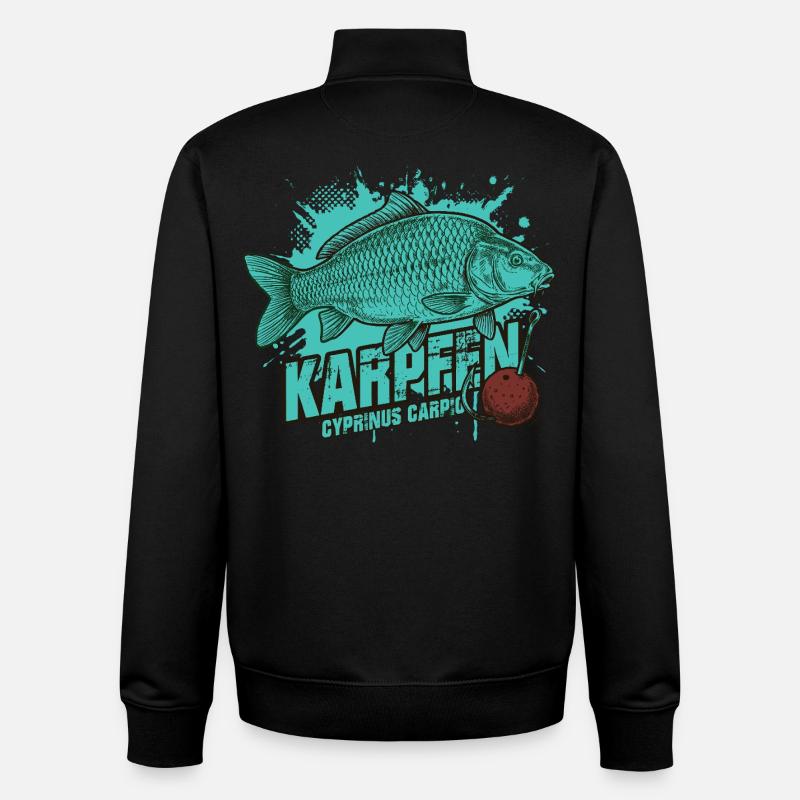 Karpfen – Der König des Sees - Unisex Organic Zip Sweatshirt von Stanley/Stella - Schwarz