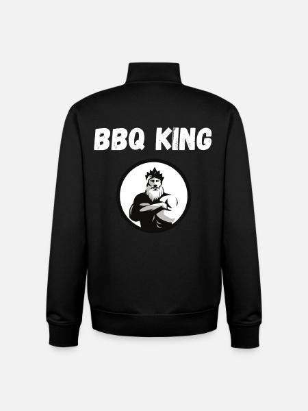BBQ King - Unisex Organic Zip Sweatshirt by Stanley/Stella - black