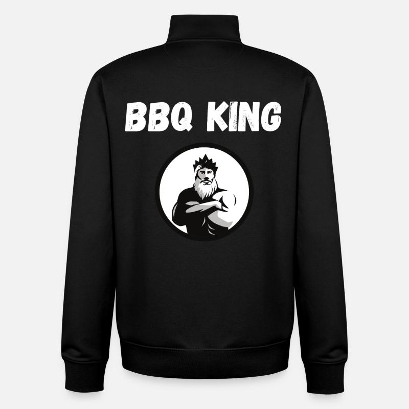 Roi du BBQ - Sweat zippé unisexe en coton bio Stanley/Stella - noir