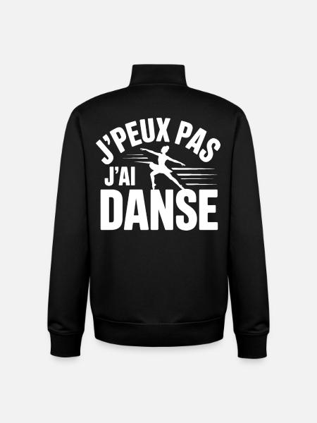 J'Peux Pas J'Ai Danse - Sweat zippé unisexe en coton bio Stanley/Stella - noir