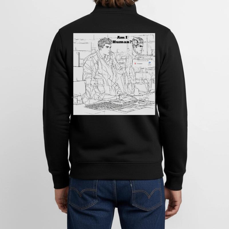 Mensch oder Roboter Unisex Organic Zip Sweatshirt von Stanley/Stella