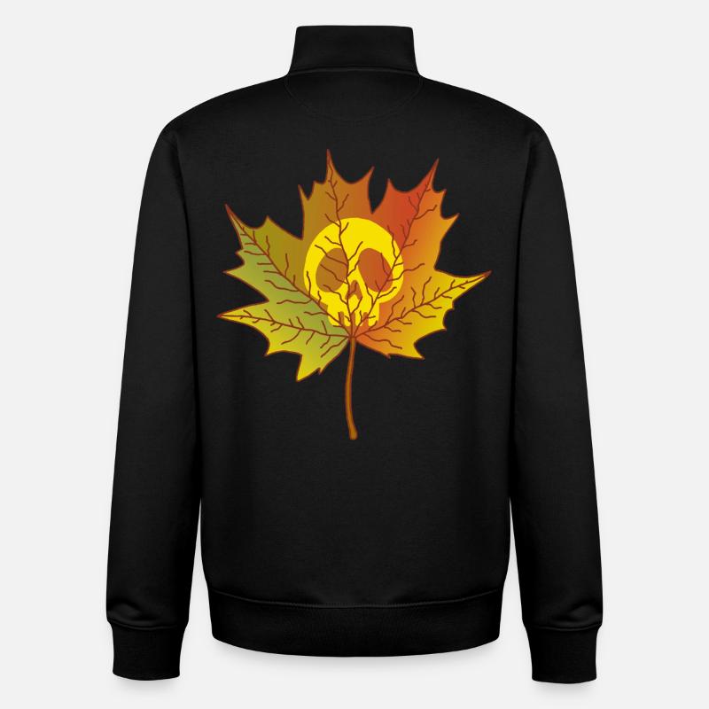 Dead leaf - Unisex Organic Zip Sweatshirt by Stanley/Stella - black