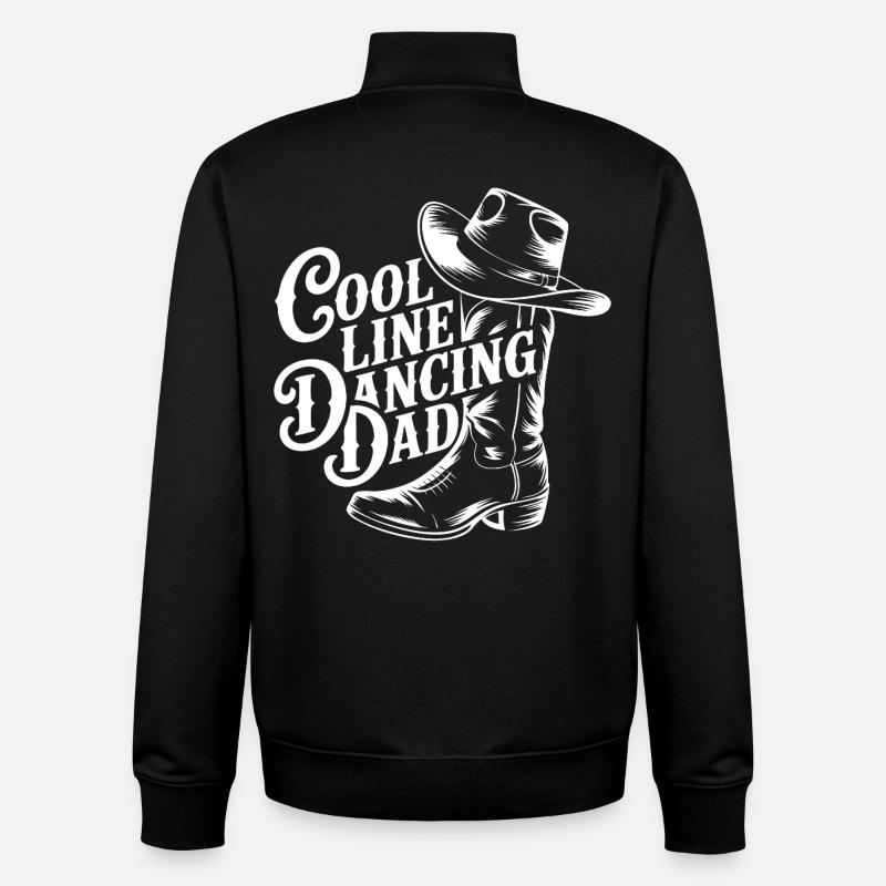 LineDance Dad Cowboy Style - Unisex Organic Zip Sweatshirt by Stanley/Stella - black
