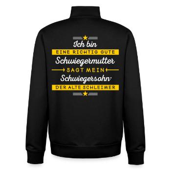 Ich bin Schwiegermutter - Unisex Organic Zip Sweatshirt von Stanley/Stella - Schwarz - Hinten - AI Model Male 185 light (185cm)