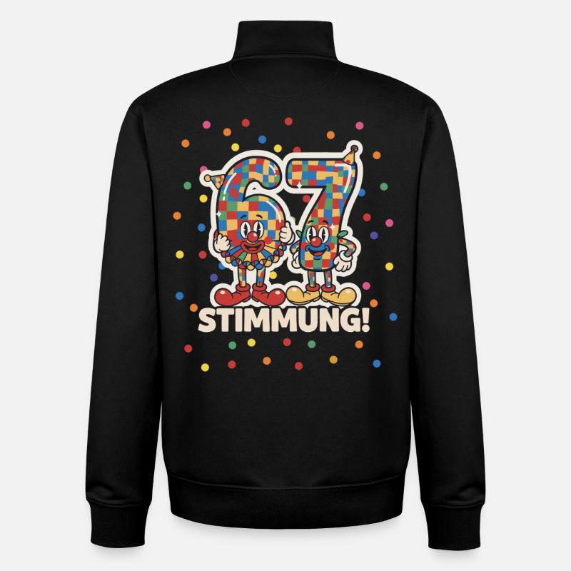 67 Meme Kostüm – Karneval lustig Geschenk - Unisex Organic Zip Sweatshirt von Stanley/Stella - Schwarz
