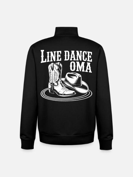 Line Dance Granny Motif - Unisex Organic Zip Sweatshirt by Stanley/Stella - black