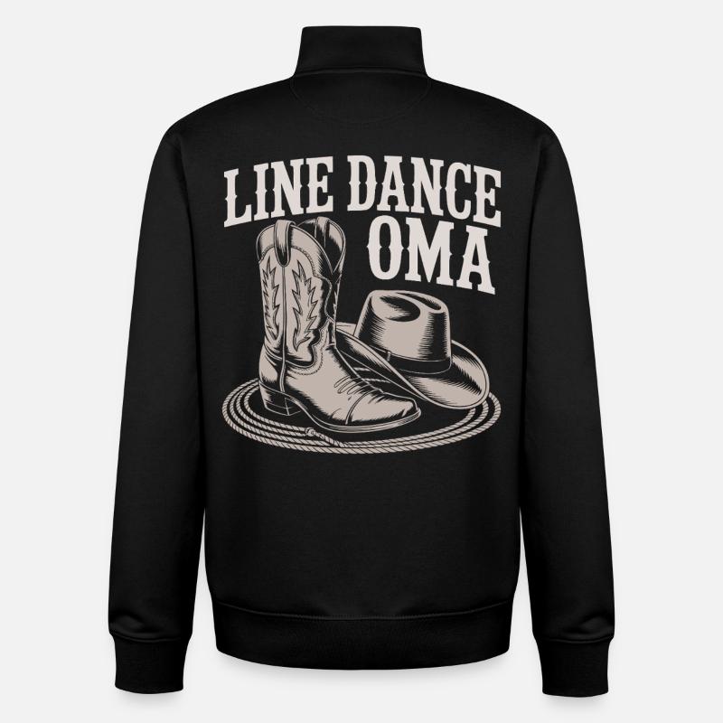 Bottes de grand-mère LineDance - Sweat zippé unisexe en coton bio Stanley/Stella - noir