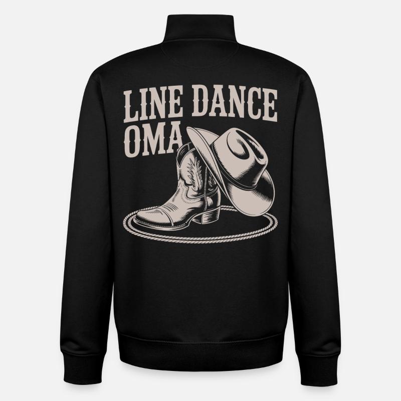 Line Dance Oma Western Boots - Unisex Organic Zip Sweatshirt von Stanley/Stella - Schwarz