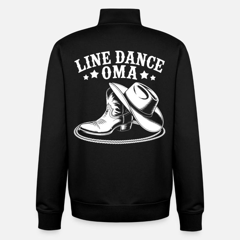 Motif de grand-mère en ligne - Sweat zippé unisexe en coton bio Stanley/Stella - noir