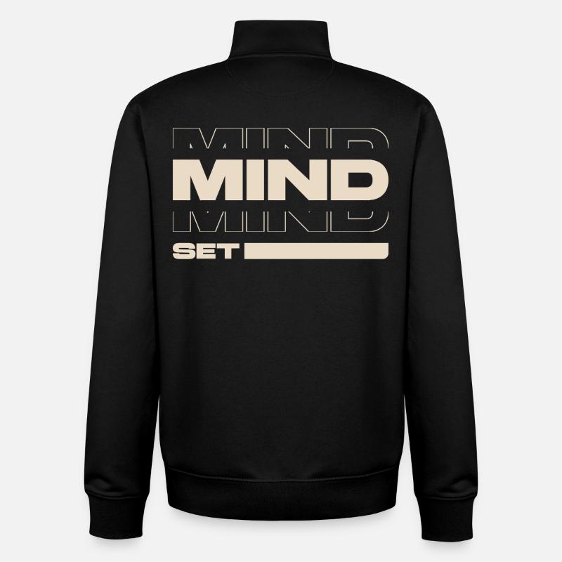 Mindset – Motivation & Success Mentality Statement - Unisex Organic Zip Sweatshirt von Stanley/Stella - Schwarz