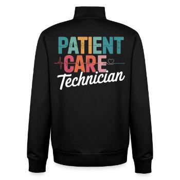 Patient Care Technician Design - Unisex Organic Zip Sweatshirt von Stanley/Stella - Schwarz - Hinten - AI Model Male 185 light (185cm)