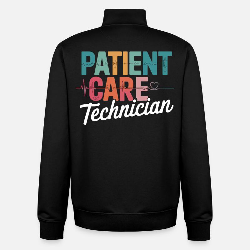 Patient Care Technician Design - Unisex Organic Zip Sweatshirt von Stanley/Stella - Schwarz