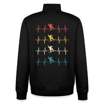 Snowboard Snowboarding Herzschlag Snowboarden - Unisex Organic Zip Sweatshirt von Stanley/Stella - Schwarz - Hinten - AI Model Male 185 light (185cm)