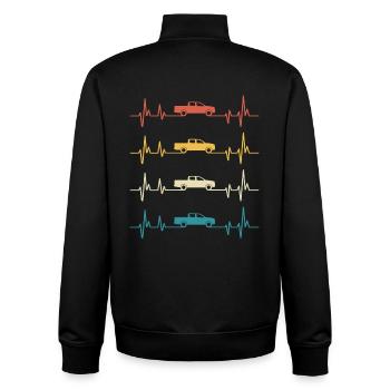 Pick-up Retro-Heartbeat-Geländewagen - Unisex Organic Zip Sweatshirt von Stanley/Stella - Schwarz - Hinten - AI Model Male 185 light (185cm)