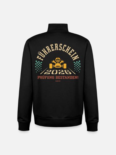 Kørekort 2026 – køreprøven bestået! (4C) - Stanley/Stella unisex sweatshirt med lynlås i økologisk - sort