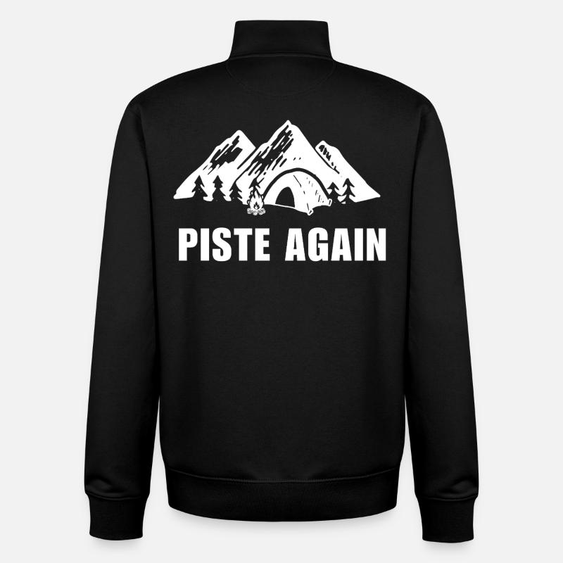 WIEDER PIE. Ski. Ski-Wintersport - Unisex Organic Zip Sweatshirt von Stanley/Stella - Schwarz
