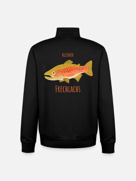 Little cheeky salmon - Unisex Organic Zip Sweatshirt by Stanley/Stella - black