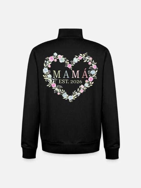 Maman l’est. Cadeau 2026 pour Maman - Sweat zippé unisexe en coton bio Stanley/Stella - noir