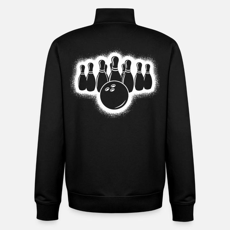 Bowler Garçons Garçons Garçons - Sweat zippé unisexe en coton bio Stanley/Stella - noir