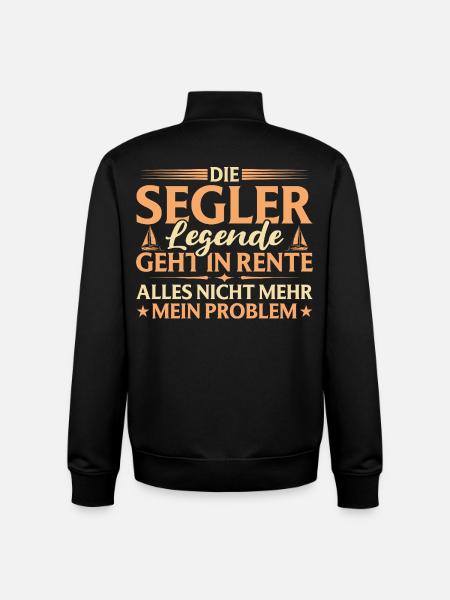 Gepensioneerde Afscheidszeemanlegende met pensioen - Unisex sweater met rits van biologisch katoen Stanley/Stella - zwart