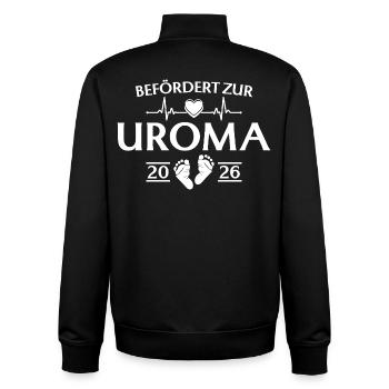 Great-grandmother 2026 - Promoted to great-grandmother - Unisex Organic Zip Sweatshirt by Stanley/Stella - black - Back - AI Model Male 185 light (185cm)