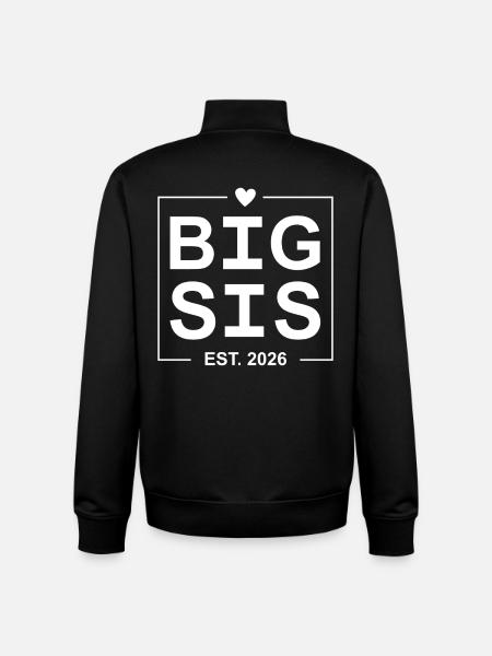 Big Sis Est 2026 - Unisex Organic Zip Sweatshirt by Stanley/Stella - black
