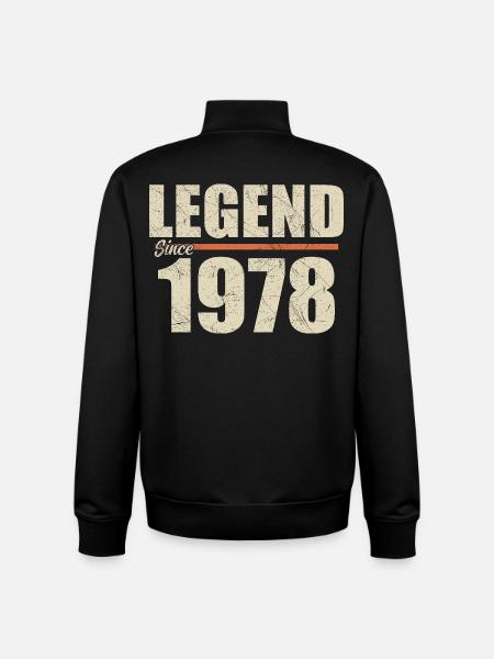 Birthday 1978 | Legend since 1978 - Unisex Organic Zip Sweatshirt by Stanley/Stella - black