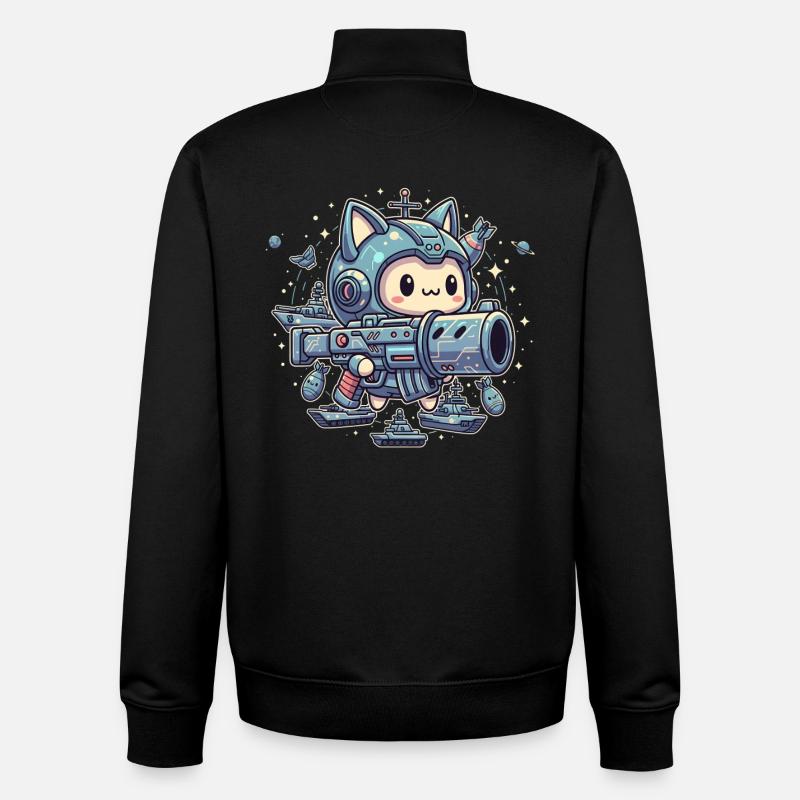 Weltraum Cutie Warrior - Unisex Organic Zip Sweatshirt von Stanley/Stella - Schwarz
