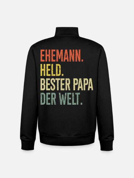 Bester Papa der Welt Gradient - Unisex Organic Zip Sweatshirt von Stanley/Stella - Schwarz