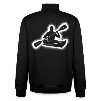 Kanu Paddelboot Herren Kinder Kajak - Unisex Organic Zip Sweatshirt von Stanley/Stella - Schwarz - Hinten - AI Model Male 185 light (185cm)