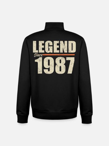 Birthday 1987 | Legend since 1987 - Unisex Organic Zip Sweatshirt by Stanley/Stella - black