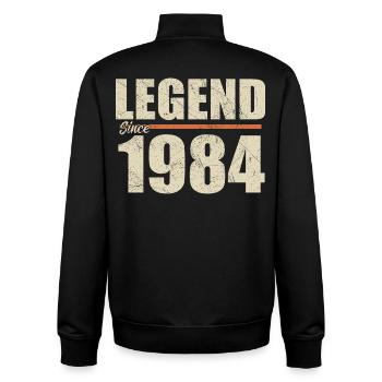 Geburtstag 1984 | Legende seit 1984 - Unisex Organic Zip Sweatshirt von Stanley/Stella - Schwarz - Hinten - AI Model Male 185 light (185cm)