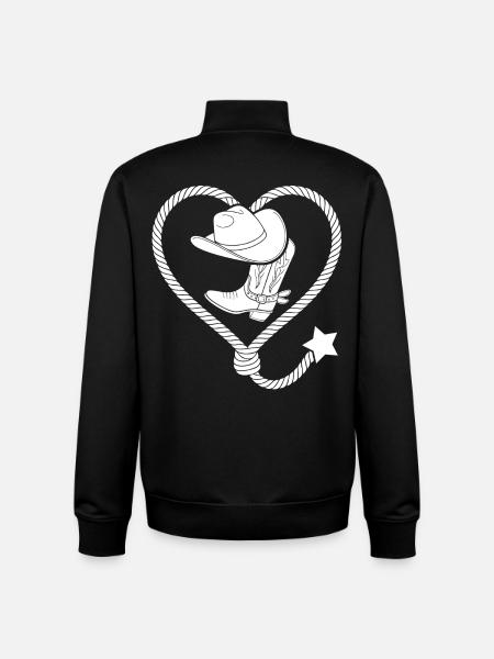 Heart Lasso Line Dance Stetson - Unisex Organic Zip Sweatshirt by Stanley/Stella - black