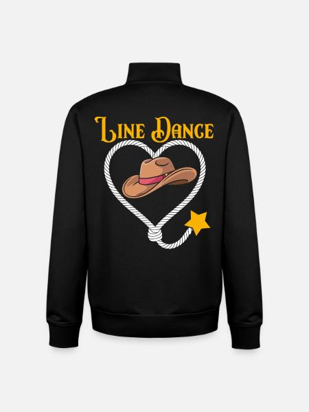 Line Dance Herz und Cowboyhut - Unisex Organic Zip Sweatshirt von Stanley/Stella - Schwarz