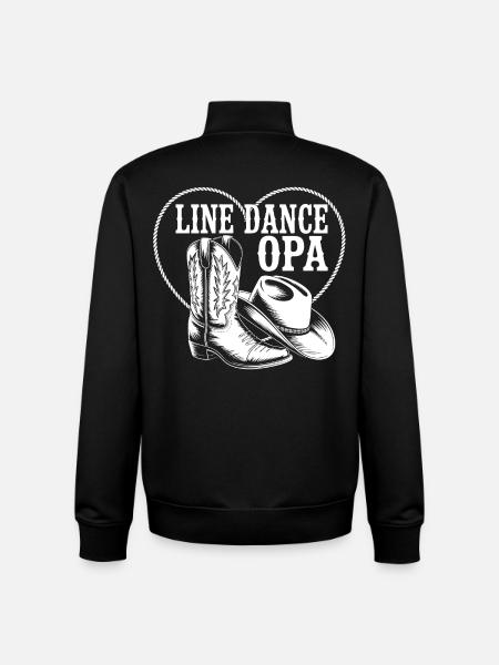 Line Dance Opa Herz Boot - Unisex Organic Zip Sweatshirt von Stanley/Stella - Schwarz