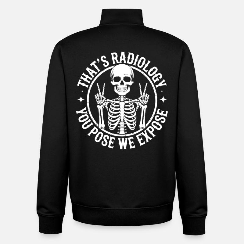 Skeleton in radiology design - Unisex Organic Zip Sweatshirt by Stanley/Stella - black