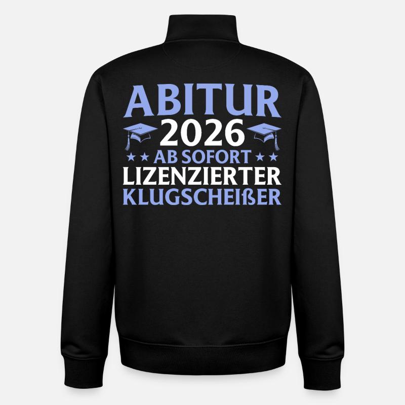 Abitur geschafft 2026 Bestandene Abschlussprüfung - Unisex Organic Zip Sweatshirt von Stanley/Stella - Schwarz
