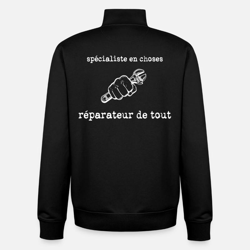 Specialist in Things - Unisex Organic Zip Sweatshirt by Stanley/Stella - black