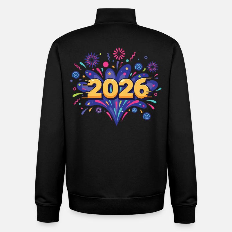 2026 Feuerwerksfeier Silvesterabend - Unisex Organic Zip Sweatshirt von Stanley/Stella - Schwarz