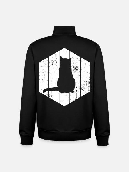 Cat Sketch - Unisex Organic Zip Sweatshirt by Stanley/Stella - black