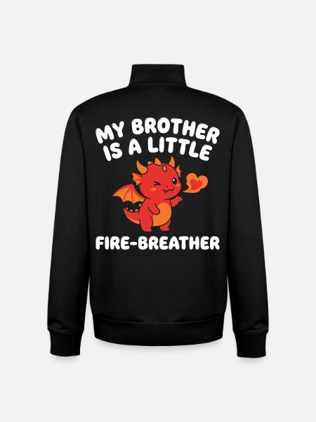 Sister Dragon Cute Sibling - Unisex Organic Zip Sweatshirt by Stanley/Stella - black