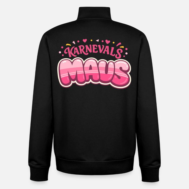 Carnival Mouse Cologne – Cologne Carnival - Sweat zippé unisexe en coton bio Stanley/Stella - noir