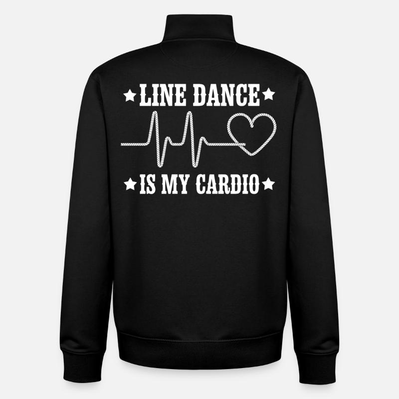 Line Dance Cardio Motiv - Unisex Organic Zip Sweatshirt von Stanley/Stella - Schwarz