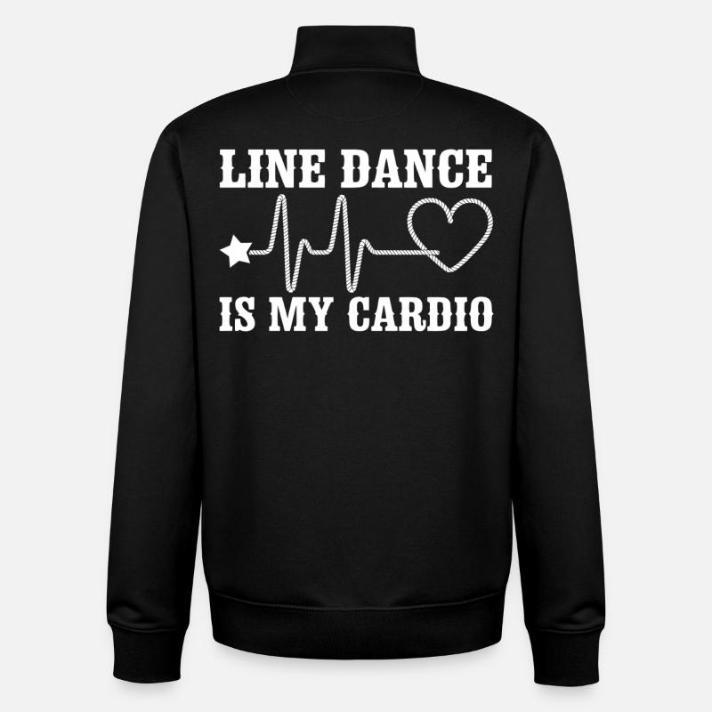 Line Dance Cardio Statement - Unisex Organic Zip Sweatshirt von Stanley/Stella - Schwarz
