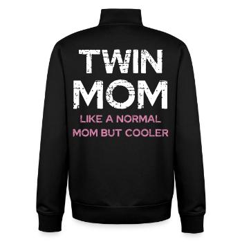 Zwillingsmama – cooler als normale Mama - Unisex Organic Zip Sweatshirt von Stanley/Stella - Schwarz - Hinten - AI Model Male 185 light (185cm)